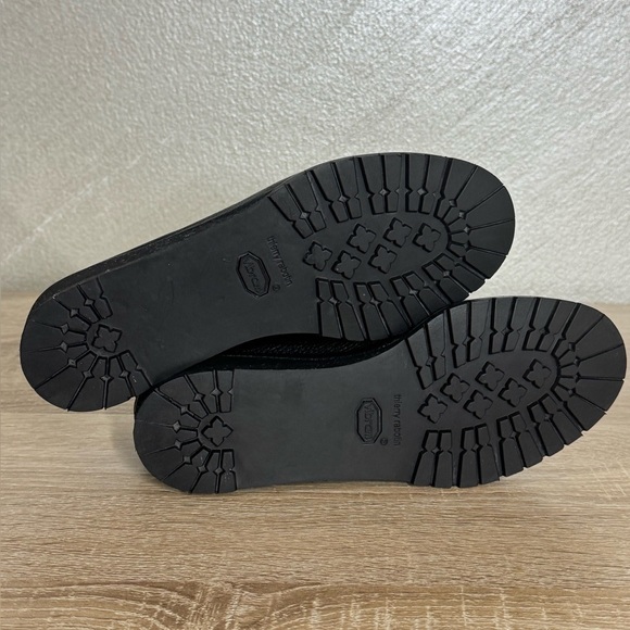 Thierry Rabotin Women's 37 US 6.5  Black and Brown Leather Wedge Loafers - Picture 6 of 10